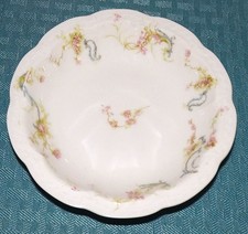 Haviland France 'The Princess' Porcelain Fruit/Sauce Bowl with Pink Roses and Blue Ribbons — listing 6