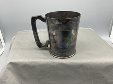 Vintage Silver-Plated Tankard / Mug with Stepped Foot and Loop Handle — listing 6