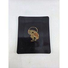 Vintage Couroc of Monterey Mushroom Inlaid Rectangular Tray