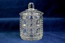 Federal Glass Windsor Pattern Covered Sugar Bowl / Jam Jar with Lid — listing 5