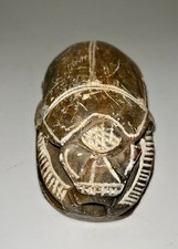 Egyptian God Bes Figurine with Hieroglyph Base & Scarab — listing 3