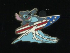Disney Trading Pin - Surfboard with Moon, Stars & Hidden Mickey (Blue/Red Fish Tail) — listing 4