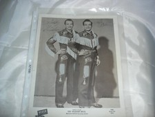 The Wilburn Brothers (Teddy & Doyle) Signed Decca Records Promotional Photo, WSM Grand Ole Opry, 8x10 Black & White, circa 1950s — listing 6