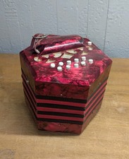Antique Hexagonal 20-Button Anglo Concertina with Fretwork Ends — listing 3