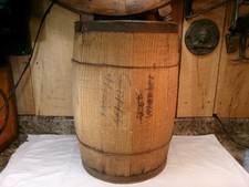 Antique Wooden Nail Keg / Barrel with Metal Bands — listing 4