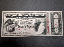 1892 Republican National Convention Guest Ticket, 4th Day, Balcony Session 2, Minneapolis — listing 4
