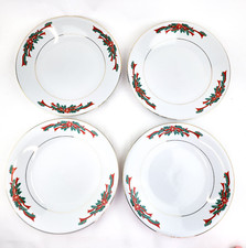 Tienshan Fairfield Poinsettia dinner Fairfield Poinsettia & Ribbons Fine China Dinner Plate — listing 5