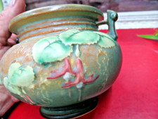 Roseville Pottery Fuchsia Pattern Blue Jardiniere — listing 3