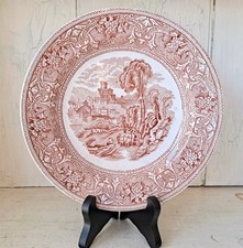 Vintage Brown Transferware Floral Dinnerware Set (bowls, plates, cups & saucers) Royal / Ironstone