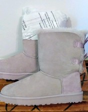 UGG Bailey Bow Tall Black Suede Sheepskin Boots — listing 6