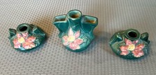 Roseville Pottery Clematis Fan Vase in Gold/Brown — listing 4