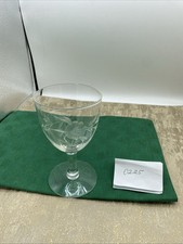 Vintage Clear Glass Wine Goblet with Heavy Bulbous Base — listing 3
