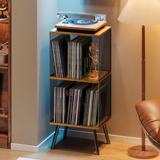 Mid-Century Modern Two-Door Record Storage Cabinet with Tapered Legs — listing 5