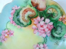 Hand-Painted Folk Art Geranium Basket Wooden Panel / Fireplace Screen Insert — listing 3