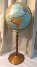 Vintage Desktop World Globe on Metal Dual-Axis Stand — listing 6