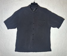 Men's Black Embroidered Palm Tree Camp Shirt — listing 2