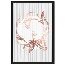 Framed Sepia-Toned Rose Print on Deckle-Edge Paper in Gold Ornate Frame No visible marks anywhere — listing 4