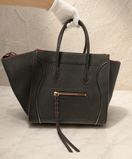Céline Micro/Mini Luggage Tote in Tricolor Leather (Black, Nude/Beige, Rust Red) — listing 2