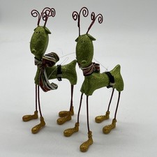 Gold Metal Wire Reindeer / Deer Figural Decorative Stands (Set of Multiple) — listing 3