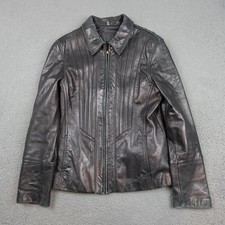 Avanti New York Women's Black Leather Zip-Front Jacket — listing 6