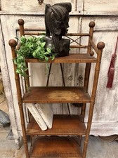Antique Victorian Bamboo Three-Tier Etagere Shelf with Ball Finials — listing 6