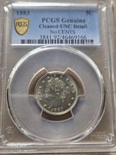 1883 Liberty Head V Nickel, No Cents Variety, First Year of Issue — listing 2