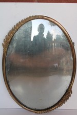 Pair of Antique Oval Framed Artworks (viewed from reverse), Wood-Backed with Wire Hangers — listing 6