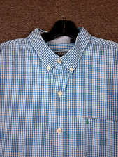 IZOD Men's Red Gingham Check Long-Sleeve Button-Down Shirt, Size L — listing 3