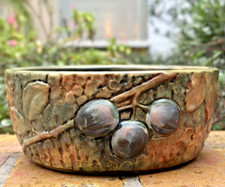 Weller Woodland (Woodcraft) Pottery Bowl with Foxes and Foliage in Relief No visible mark — listing 5