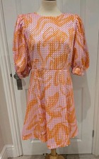 Orange Sequin Velvet Flare Leggings/Pants, Size M — listing 4