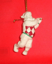 Lenox Ivory Porcelain Golfing Santa Figurine with 24K Gold Accents — listing 6