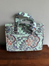 Vera Bradley Quilted Cotton Zip Cosmetic/Pencil Pouch in Navy Paisley Floral — listing 3