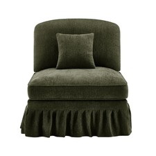 Burgundy Chenille Upholstered Settee / Loveseat with Carved Wood Frame — listing 4