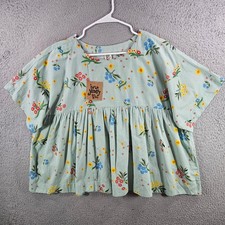 Ivy Jane Sage Green Floral Ruffle Cotton Dress, Size S — listing 2