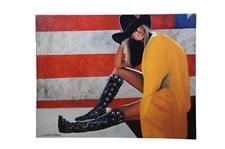 Framed Print of Native American Woman by David DeVary (signed in plate) Hand-signed in pencil — listing 4
