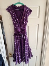 Hobbs Black & Tan Polka Dot Long Sleeve Midi Dress — listing 5