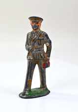 Set of 7 Lead Toy Soldiers with Piper, Bugler and Cannon, Grey Uniforms & Tricorn Hats, 1 1/2" Tall — listing 2