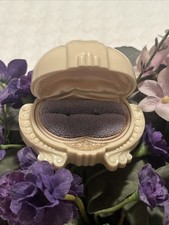 Vintage Blue Velvet Hinged Jewelry Presentation Box (Empty) - Ring/Earring Box — listing 6