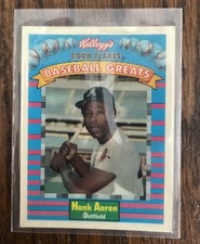 1991 Kellogg's Corn Flakes Baseball Greats Hank Aaron 3-D Card — listing 5