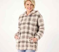 Koolaburra by UGG Plaid Sherpa Quarter-Zip Pullover, Women's Size 1X — listing 3