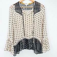 Boho Cream Smocked Sleeveless Top with Multicolor Pom-Pom Trim and Tassel — listing 4