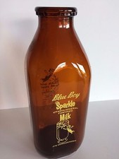 Vintage Embossed Glass One Quart Liquid Milk Bottle — listing 5