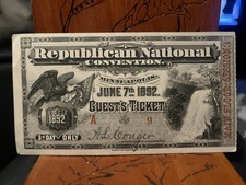 1892 Republican National Convention Guest Ticket, 4th Day, Balcony Session 2, Minneapolis — listing 5