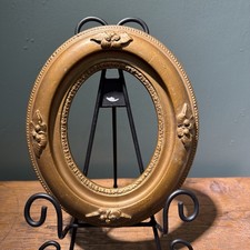 Antique Victorian Oval Gilt Gesso Frame with 'Household Devotion' Engraving, Sammons Clark & Co. Chicago, circa 1870s-1880s — listing 3