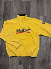 Vintage 90s Nautica Competition Colorblock Fleece 1/4 Zip Pullover, Men's Medium — listing 6