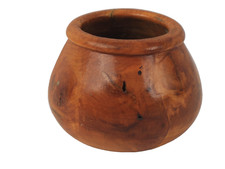 Hand-Turned Wooden Bowl with Dark Rim — listing 2