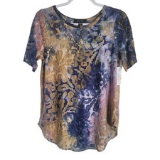 Karen Kane Lifestyle Women's Leopard Print Lace-Hem Knit Top, Size L — listing 3