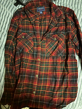 Chaps Full-Zip Plaid Flannel Shirt Jacket, Size XXL — listing 5