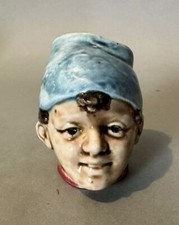 Majolica-Style Ceramic Bacchus / Zeus Bearded Head Sculpture Vase — listing 2