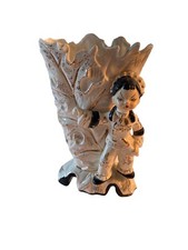 Mid-Century Asian Boy Water Carrier Figural Planter with Hanging Baskets — listing 5